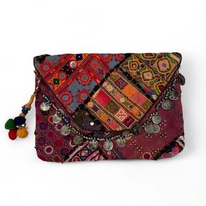 Vintage Tylie Malibu Boho Hippie Envelope Clutch Bag